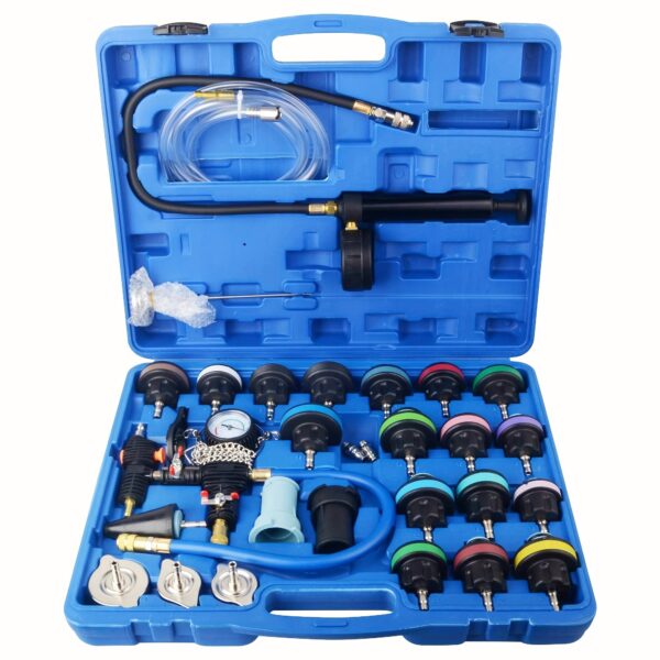 28pc Radiator Pressure Tester and Cooling System Refill Kit - Image 3