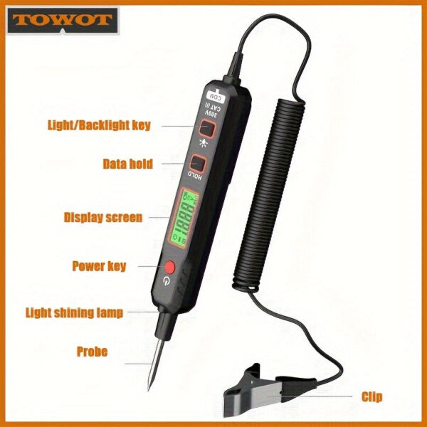 Automotive Circuit Tester Digital Display Voltage Testing Tool - Image 3