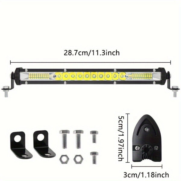 LED Work Light Bar 220W Single Row 4.3/11.3/21.3 inch - Image 6