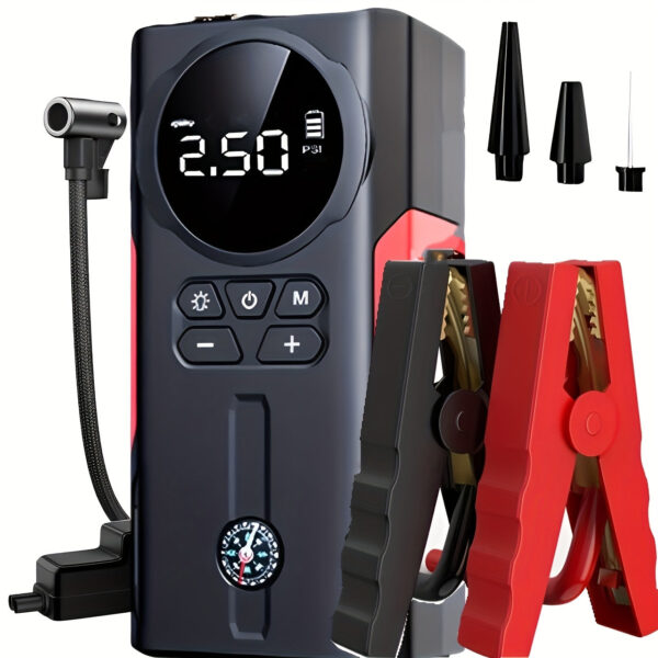 Portable Car Jump Starter Battery Pack with USB LED Emergency Kit - Image 2