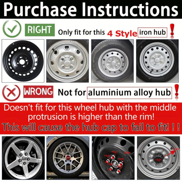 Universal 16-inch Wheel Hub Covers R16 4-Pack - Image 4