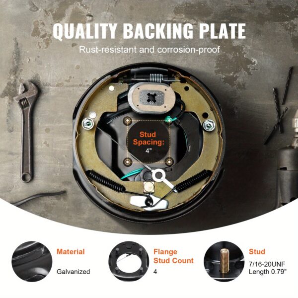 Happybuy Electric Trailer Brake Assembly Kit 10-inch 3500lb - Image 5