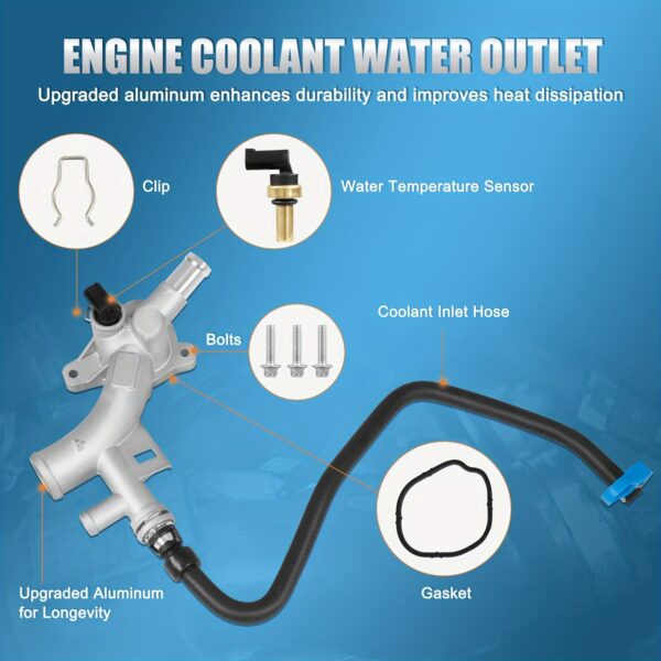 902-846 Engine Coolant Thermostat Housing for Chevy Cruze Sonic 2011-2020 - Image 5