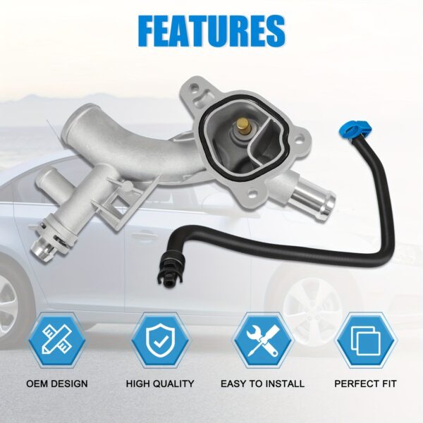 902-846 Engine Coolant Thermostat Housing for Chevy Cruze Sonic 2011-2020 - Image 4
