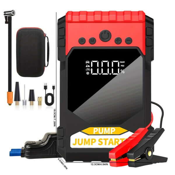 Portable Air Compressor Jump Starter 3500A Peak 150PSI 12V Car Battery Starter