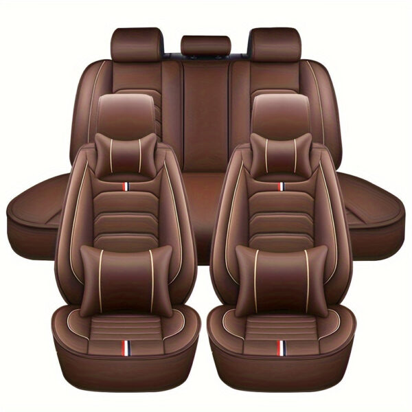 Car Seat Covers Full Set Faux Leather Universal Fit - Image 10