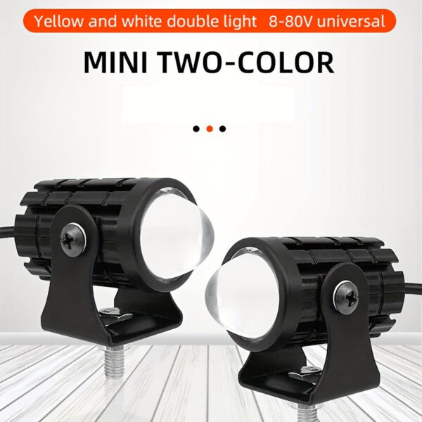 Universal 24W LED Work Light 2-Pack White/Amber - Image 2
