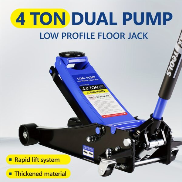 3 Ton Dual Piston Floor Jack Low Profile Steel Racing - Image 10