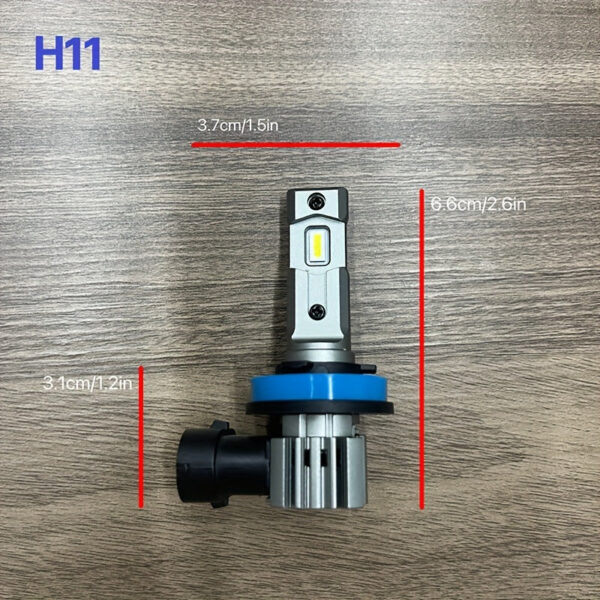 LED Headlight Bulb Kit 9006 HB4 H11 H8 H9 H16 6000K White 4-Pack - Image 2