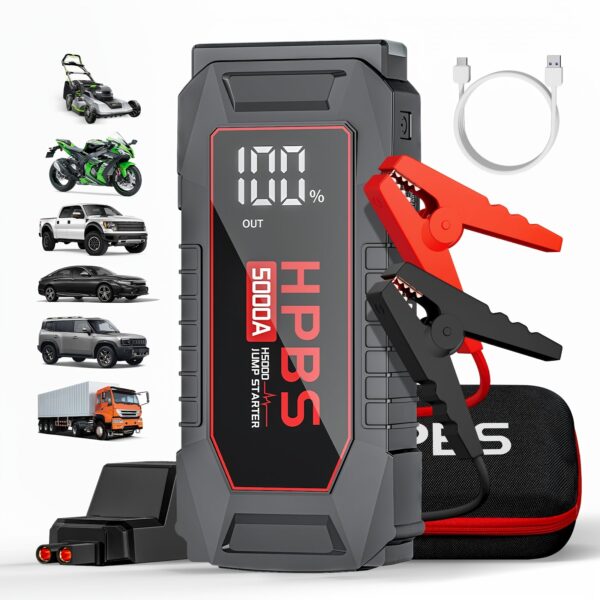 Portable Car Jump Starter 12V Power Bank with LED Display - Image 6