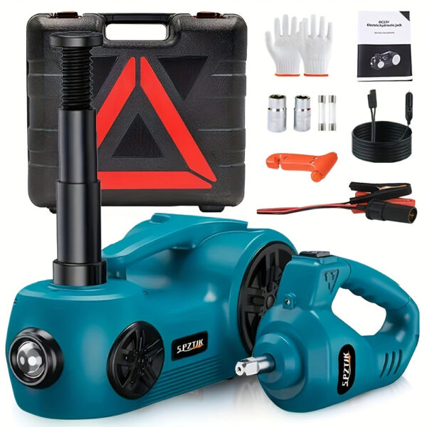 5 Ton Electric Hydraulic Car Jack Kit with Tire Inflator 12V