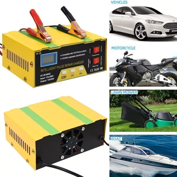 12V/24V Smart Car Battery Charger and Maintainer with Pulse Repair Technology - Image 6