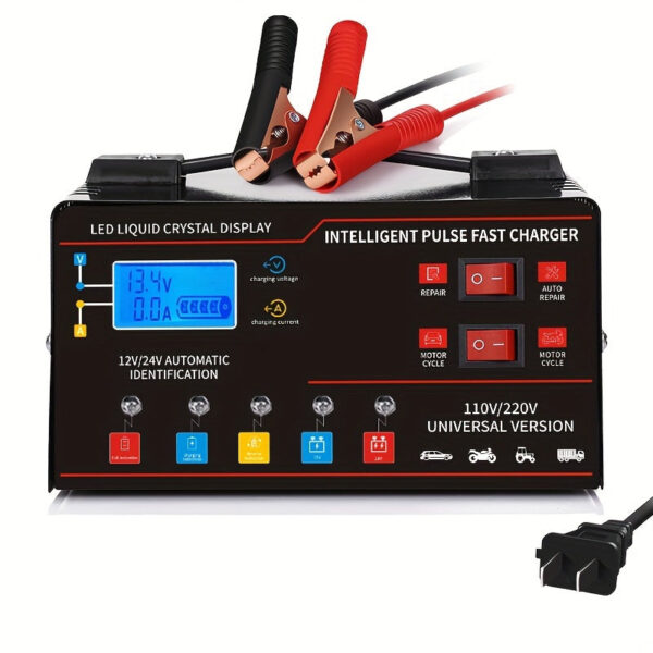 12V/24V Car Battery Charger with LED Display for Cars SUVs Trucks - Image 7