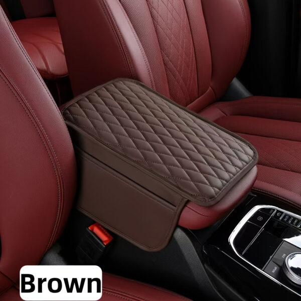 Car Center Console Armrest Box Mat PU Leather - Image 3