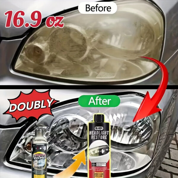 Car Headlight Restoration Kit Crystal Plating Coating 16.9oz