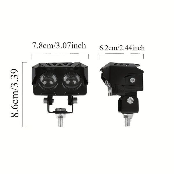 140W LED Work Light Black Owl Double Lens 4.3 Inch 2-Pack - Image 5