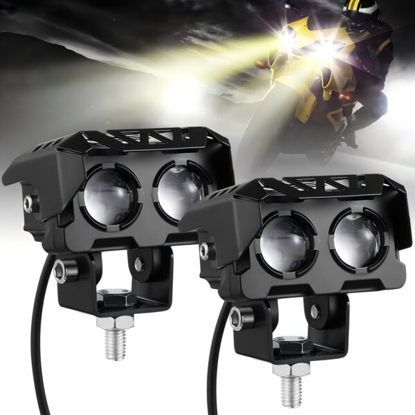 140W LED Work Light Black Owl Double Lens 4.3 Inch 2-Pack - Image 6