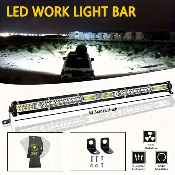 21-inch LED Light Bar - 220W Single Row for Off-Road Vehicles
