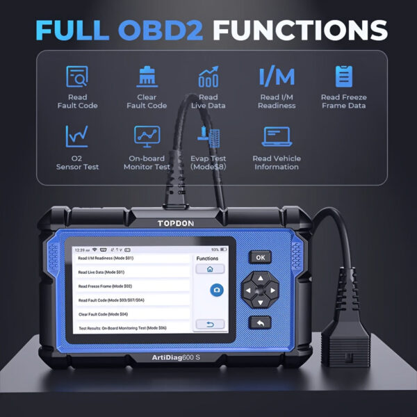 Artidiag600S OBD2 Scanner AD600S with 9 Reset Services - Image 4