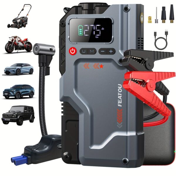 5-in-1 Portable Jump Starter Air Compressor 5000A Peak - Image 4