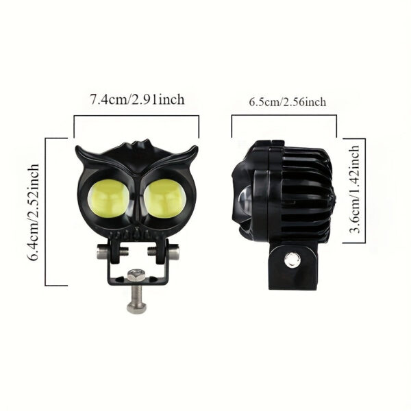 140W LED Work Light Black Owl Double Lens 4.3 Inch 2-Pack - Image 3