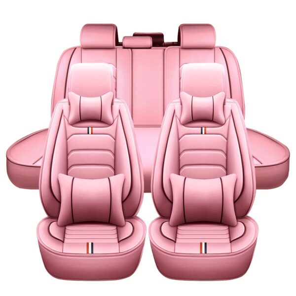 Car Seat Covers Full Set Faux Leather Universal Fit - Image 12