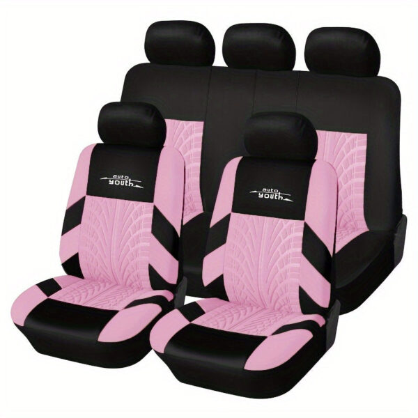 Universal Car Seat Covers with Tire Track Design - Image 8