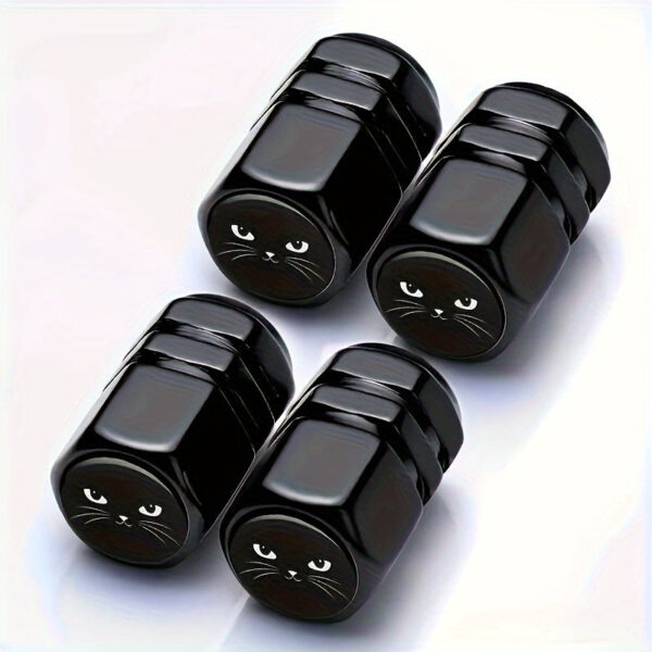 Cat Eye Tire Valve Caps 4pc Anti-Rust Car Truck SUV