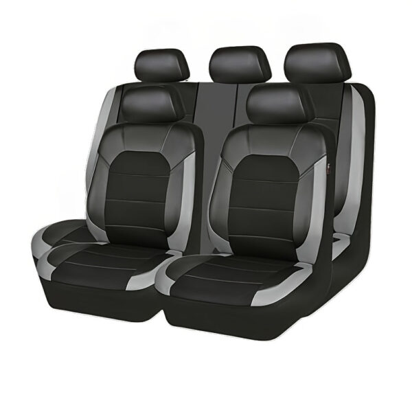 Quilted Faux Leather Car Seat Covers with Diamond Stitching - Image 12