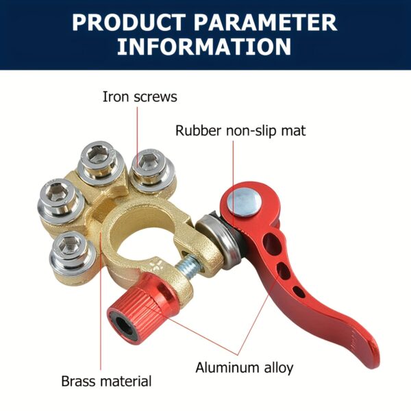 Battery Quick Disconnect Terminal Clips - 4 Pack - Image 2
