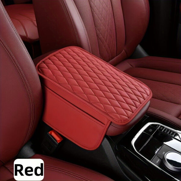 Car Center Console Armrest Box Mat PU Leather - Image 2