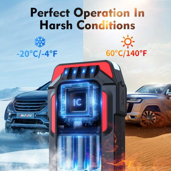 Portable Car Jump Starter 12V with LED Light - Image 5