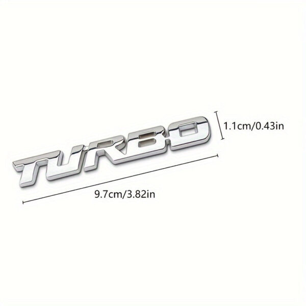 TURBO Metal Car Emblem Badge Sticker - Image 4