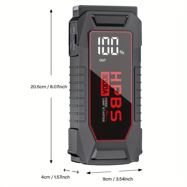 Portable Car Jump Starter 12V Power Bank with LED Display - Image 5