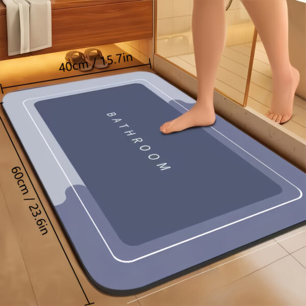 Diatomaceous Earth Bath Mat - Quick Dry Anti-Slip Floor Mat