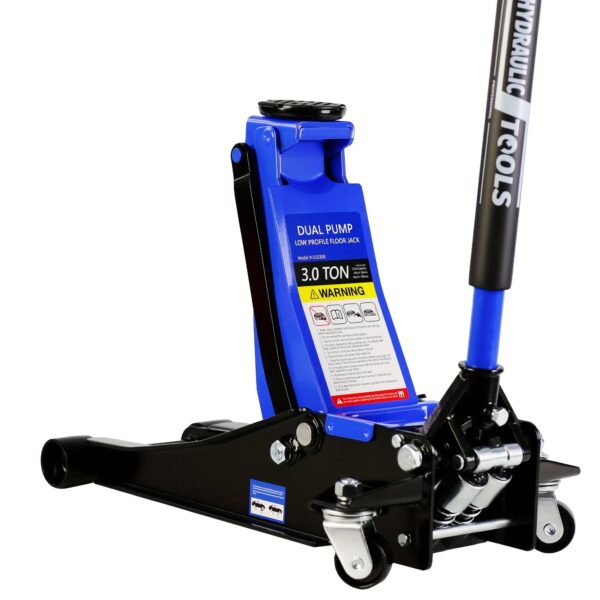3 Ton Dual Piston Floor Jack Low Profile Steel Racing - Image 6