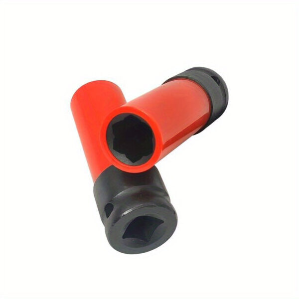 17mm 1/2 Inch Drive 6-Point Lug Nut Socket with Wheel Protector - Image 4