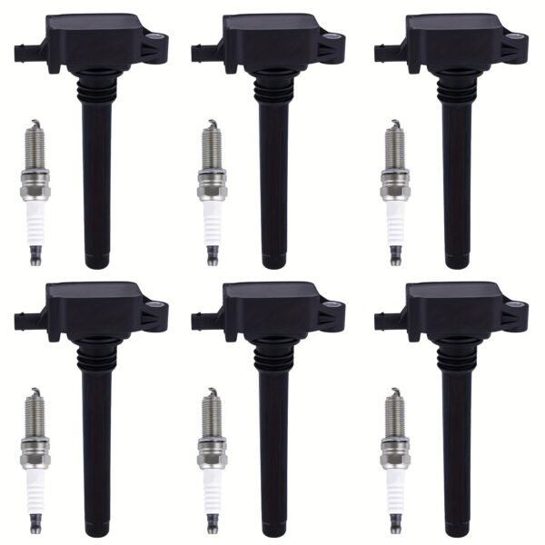 Ignition Coil and Spark Plug Set Compatible with Chrysler 200 300 Jeep Cherokee