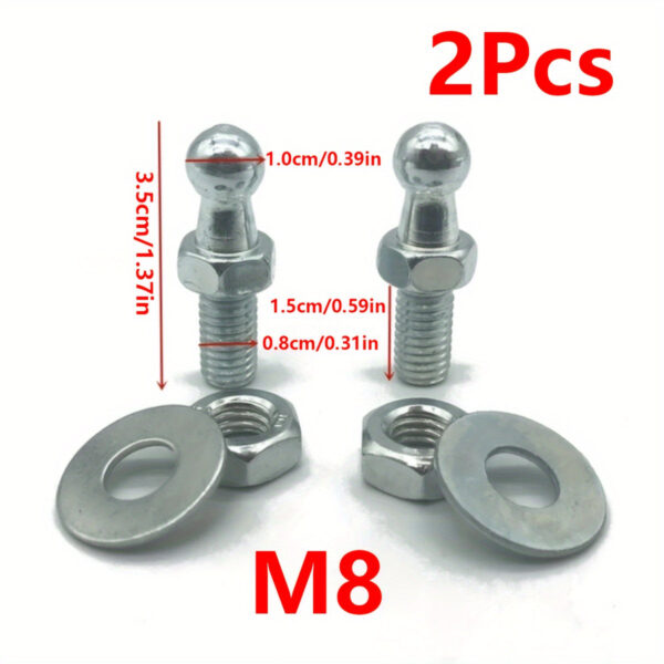 Ball Studs Kit with Hardware - M8/M6 Car Steering Support Rods