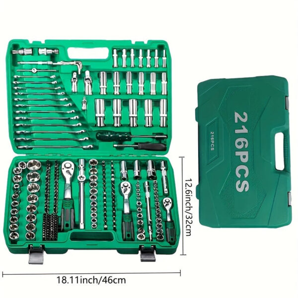 Professional Auto Repair Tool Set 216/53 Pieces with Socket Set - Image 5