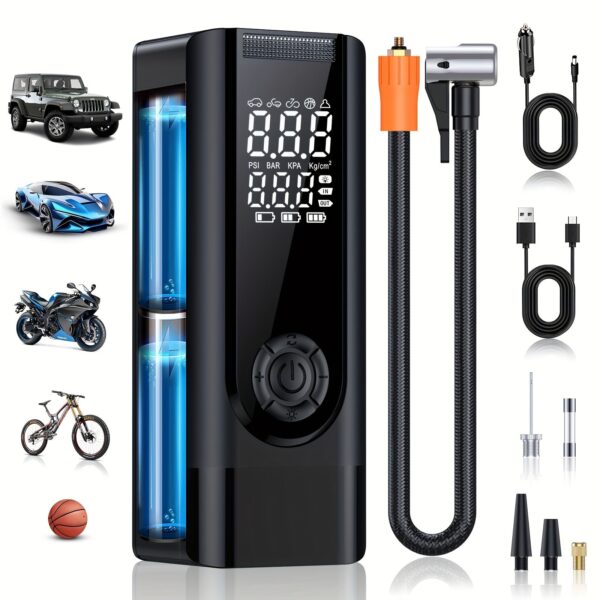 150PSI Portable Tire Inflator Air Compressor with 25000mAh Battery