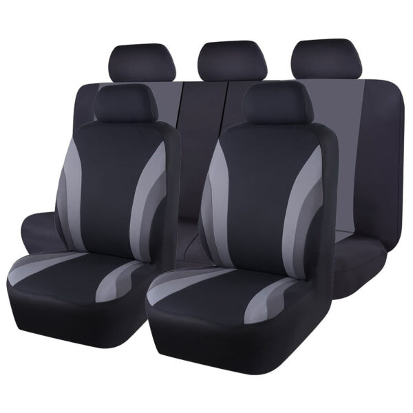 Universal Two-Tone Polyester Car Seat Cover Set