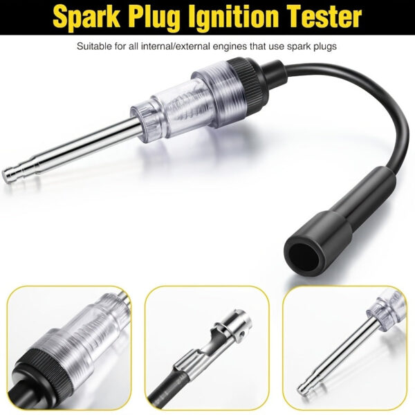 9-Piece Automotive Compression & Spark Plug Tester Kit - Image 2