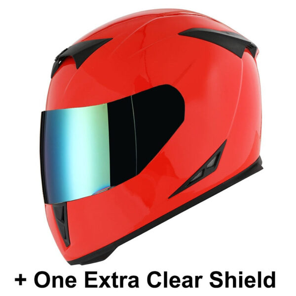 Motorcycle Full Face Helmet with Extra Shield - Image 36