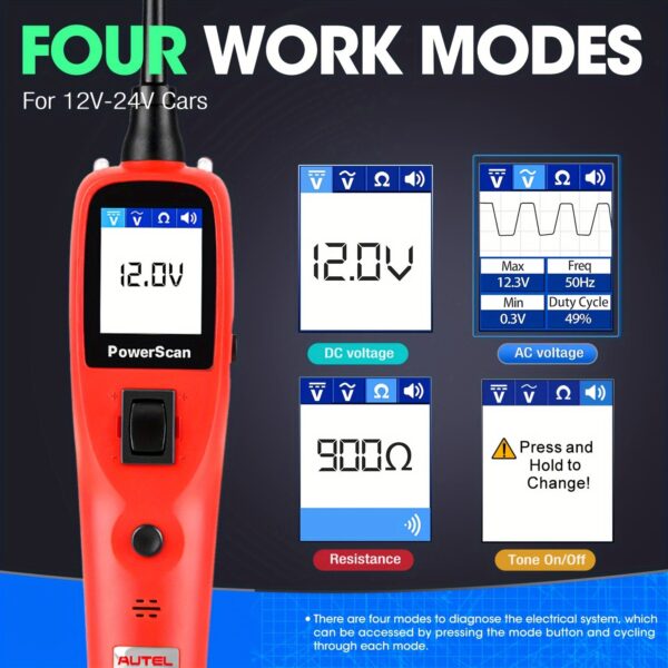 Autel PS100 Automotive Circuit Tester 12V/24V - Image 2