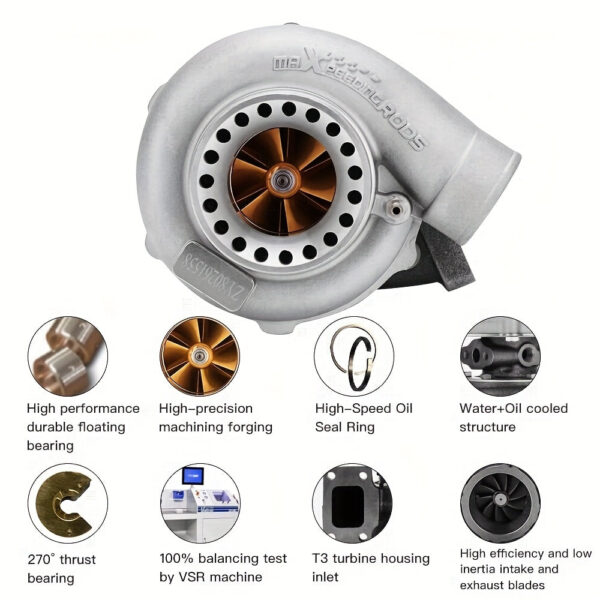 GT35 GT3582 Universal Turbocharger T3 Flange with 4 Bolt Mount - Image 4