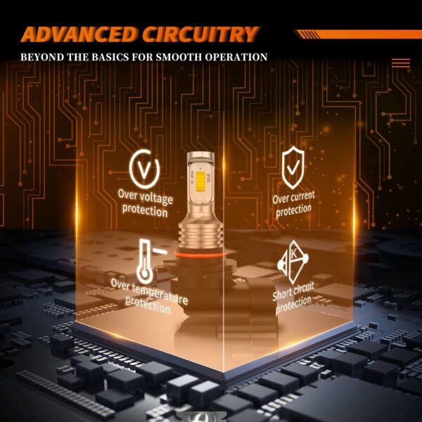 Toyota Camry LED Headlight and Fog Light Bulb Set 2007-2014 9005/H11 4000LM - Image 6