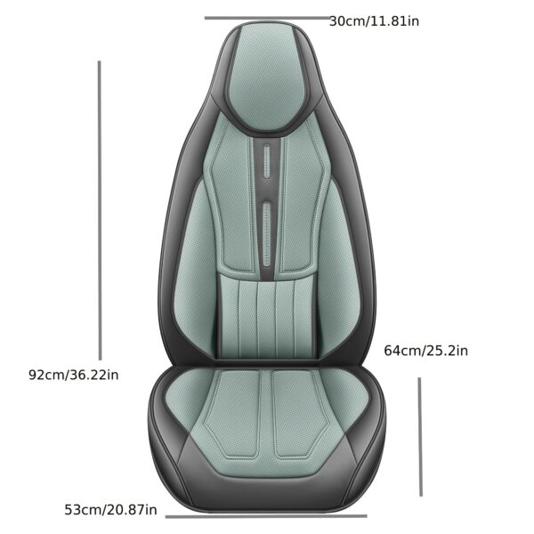 Universal Faux Leather Car Seat Cover Set 9-Piece Red - Image 4