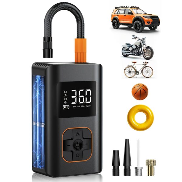 150PSI Portable Tire Inflator Air Compressor with 25000mAh Battery - Image 10