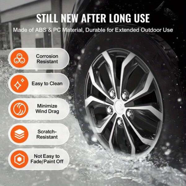 VEVOR 16-inch Wheel Rim Hubcaps All Weather Set of 4 - Image 5